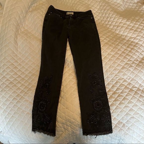 Free People Cutwork Cropped Cigarette Jeans - Picture 7 of 11